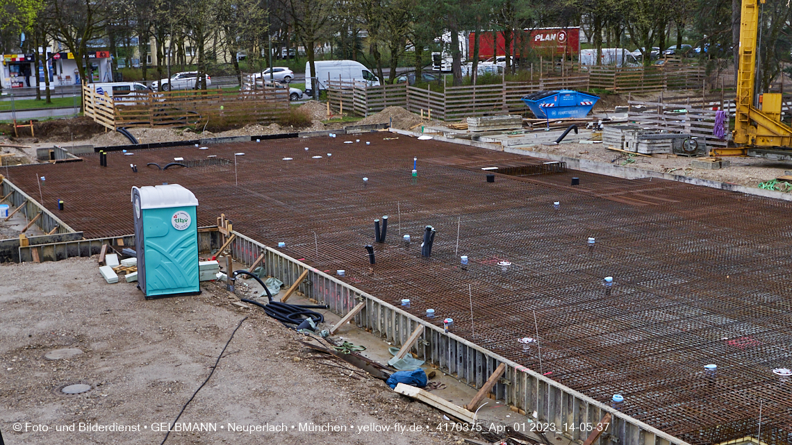 01.04.2023 - Baustelle zum Haus für Kinder in Neuperlach
